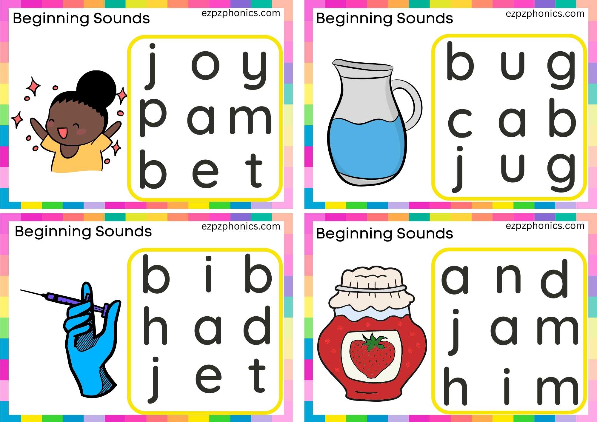 Letter J Word Search Group 1